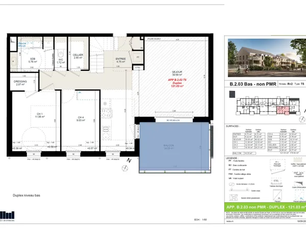 Appartement 6 pièces 122 m²