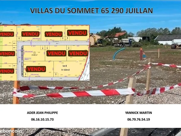 VENTE TERRAIN VIABILISE JUILLAN 626 m2