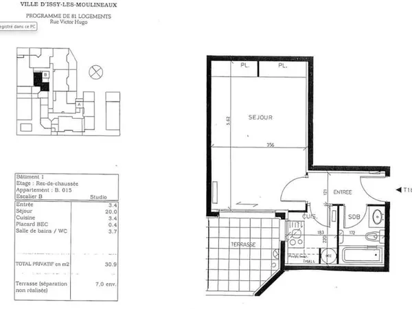 Appartement Location Issy-les-Moulineaux 1p 30m² 858€