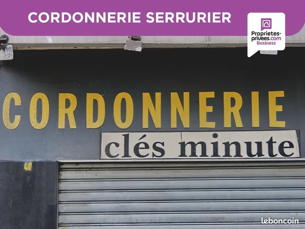 Fonds de commerce cordonnerie 34 m²
