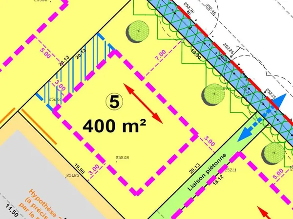 Terrain 400 m²