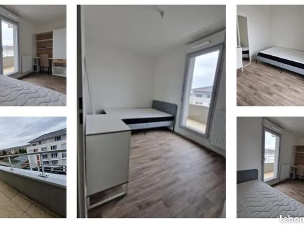 Chambre avec balcon privatif à louer dans une colocation de 3 personnes