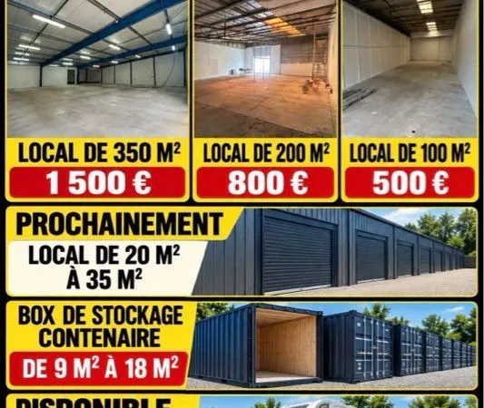 Local professionnel et box de stockage