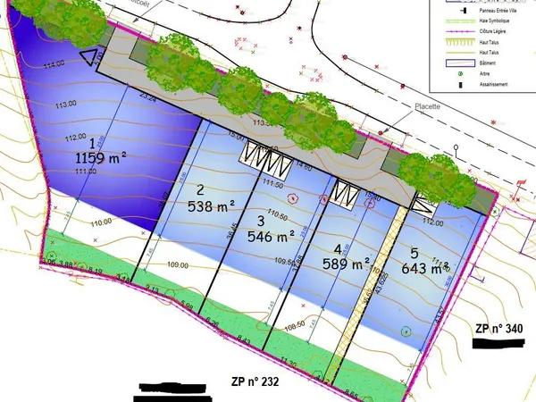 Terrain 643 m²
