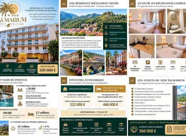 fonds de commerce résidence de tourisme