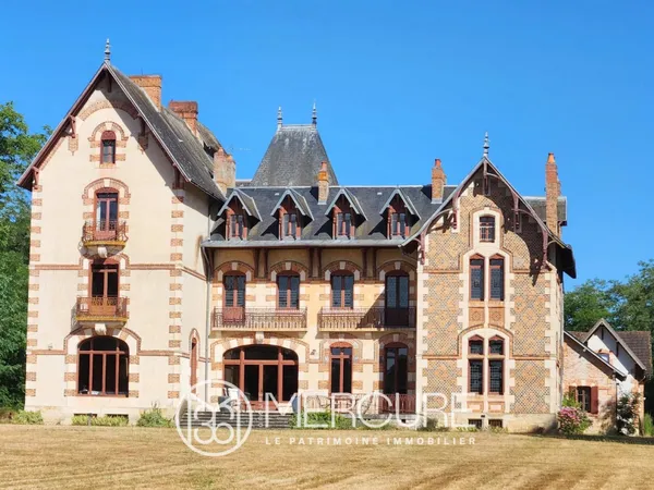 Dans l'Allier - Grand château XIXeme et ses dépendances sur 13HA