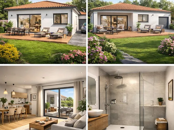 Terrain + maison 80 m²