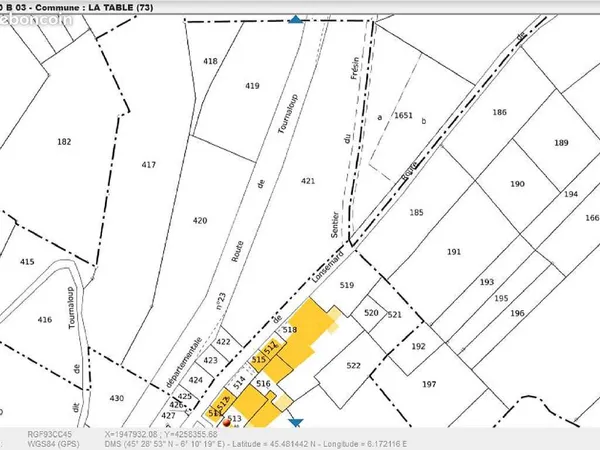 Bien agricole et foncier Vente La Table 10000€