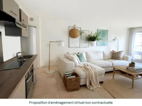 SAINT ANDRE DE LA ROCHE - APPARTEMENT 3 PIECES DE 63 M² A VENDRE - 2 EME ETAGE - ASCENSEUR - 2 CHAMB