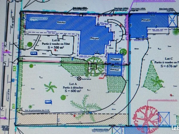 Terrain constructible de 676m2 Gujan-Mestras 33470. Quartier La Hume Lot C