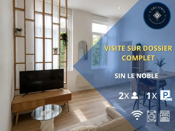Superbe T2 meublé de 43 m² - Résidence rénovée avec parking privé et jardin partagé
