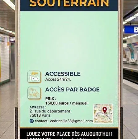 Loue Place de parking à Paris