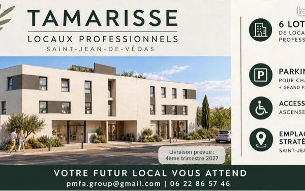 St-Jean-de-Védas - Locaux pro et commerciaux neufs 50 à 216 m²
