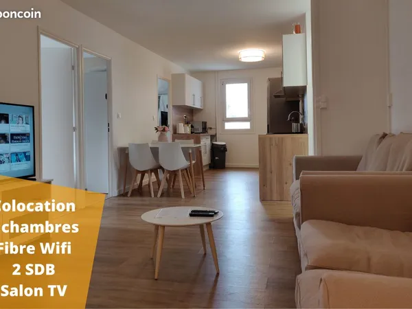 COLOCATION MEUBLÉE 4 Personnes PETIT QUEVILLY - Disponibilité fin Août
