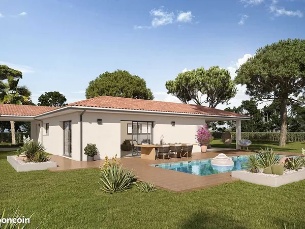 Maison contemporaine T4 avec patio central à Pessac Centre - 115 m² de plein pied
