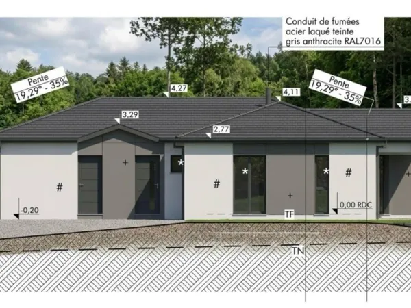 Plain pied 138m2 sur un terrain de + 3000m2