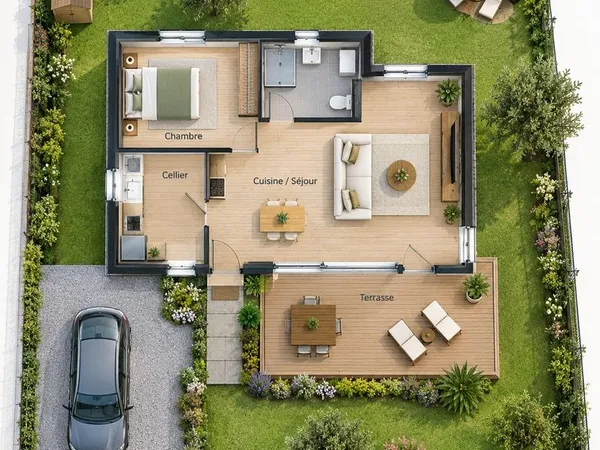 Maison digne les bains sud avec terrain 400 m²