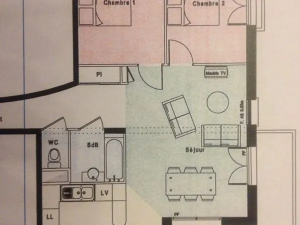 à louer - appartement t3 avec place de parking - le mans