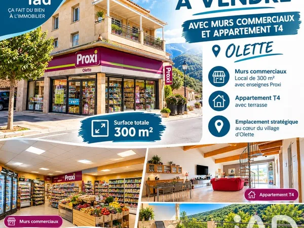 Local commercial 4 pièces 300 m²