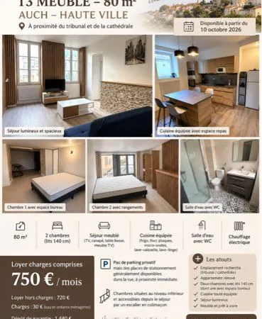 Apparemment T3 meublé