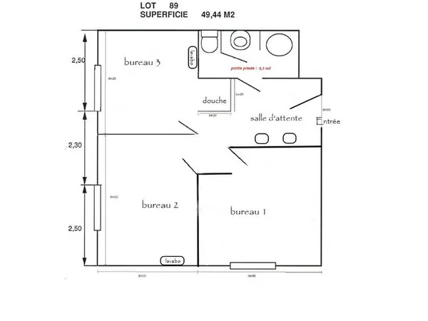 Local commercial 50 m²