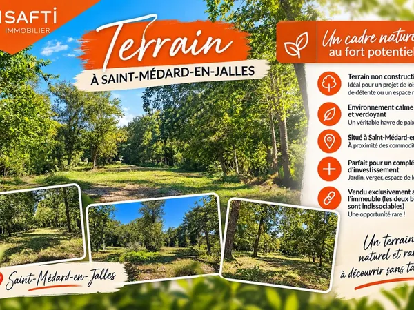 Terrain non constructible à Saint-Médard-en-Jalles