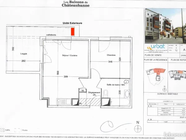 Appartement T2 de 40m²