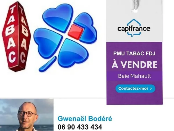 Fonds de commerce TABAC-PMU-FDJ à vendre BAIE MAHAULT (971)