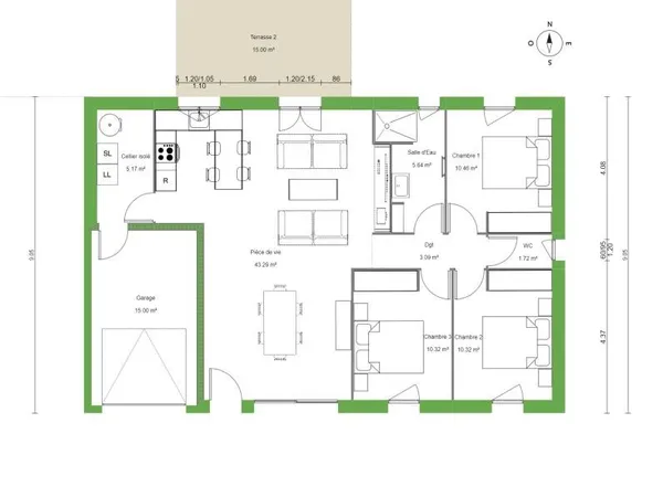 Terrain Saint Pierre du Mont + Maison 90 m²
