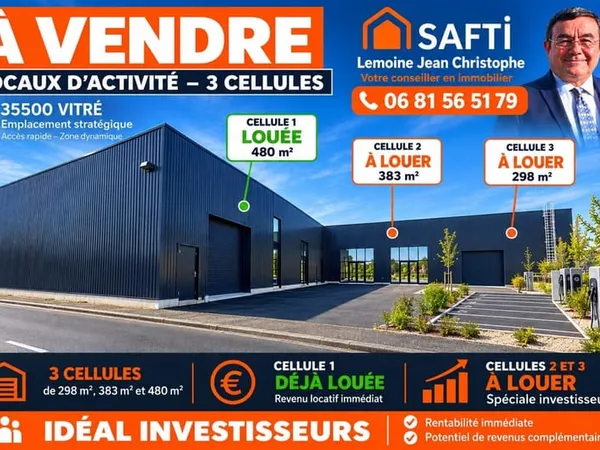 Spécial investisseur,batiment neuf loué 470 m2