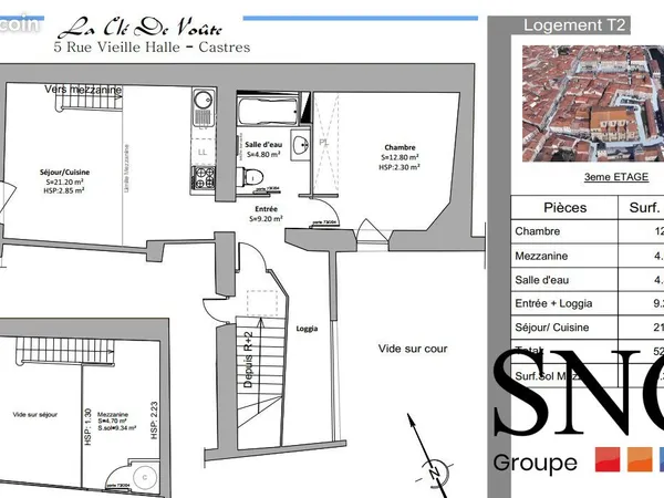 Appartement 2 pièces 53 m²