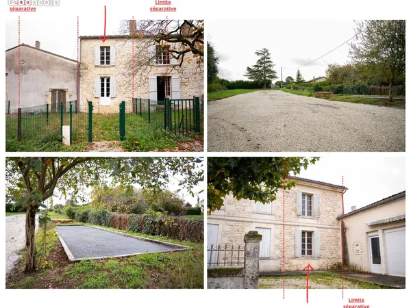 Maison 50m2 (R+1) à rénover + jardin privatif + boulodrome + parking -Naujan (33420)