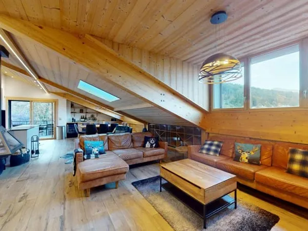 Superbe duplex de 163 m² au coeur de Morzine, face aux pistes du Pleney, avec 4 chambres en suite et