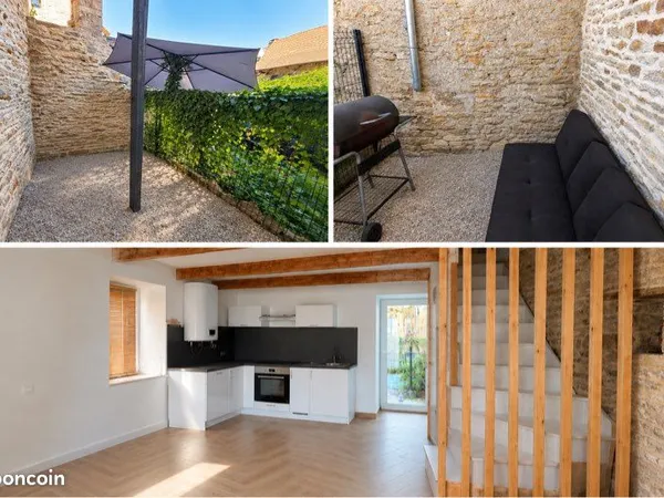 Maison atypique de caractère sur 3 niveaux avec jardin privatif