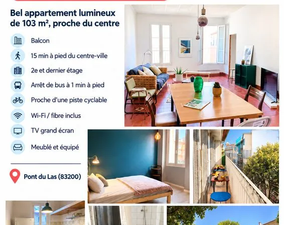 Chambre libre dans belle colocation lumineuse toulon