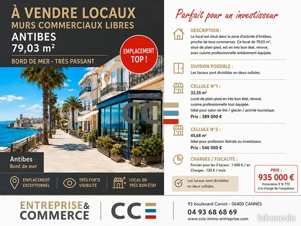 Local 79 m² ANTIBES
