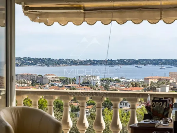 GOLFE JUAN - VUE PANORAMIQUE MER - DUPLEX