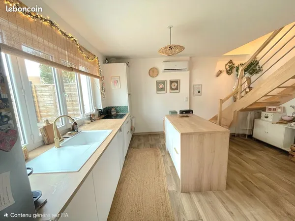Maison mitoyenne-climatisation-cour