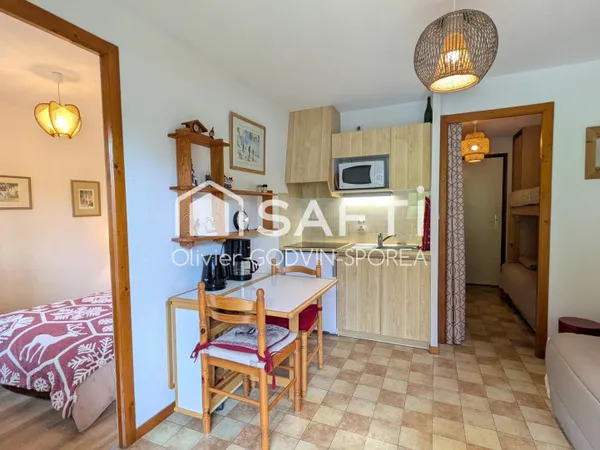 Appartement 2 Pièces avec balcon exposé plein Sud sans vis à vis avec vue imprenable sur les montagn
