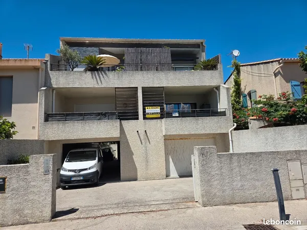 Carnon plage P2 meublé, Terrasse, Garage