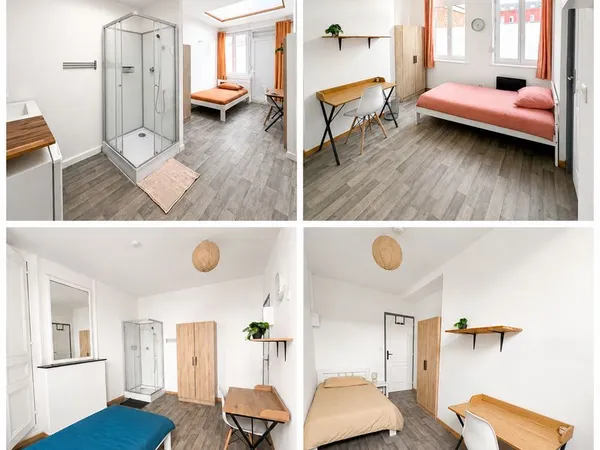 Chambres étudiantes - douche privative - dès 480 cc - sans frais d'agence