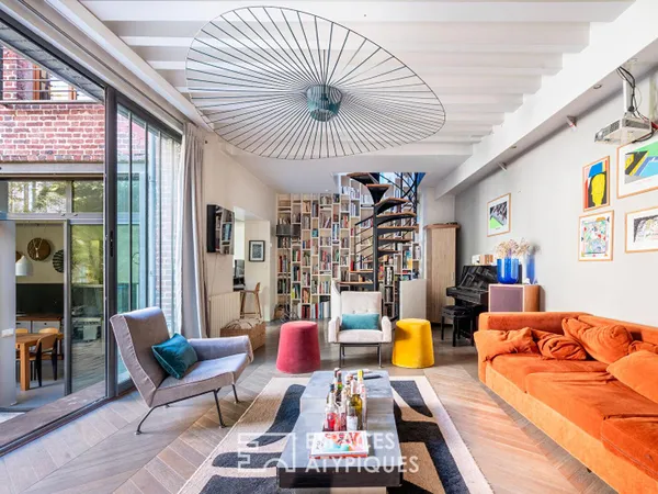 Maison à l'esprit loft avec terrasse