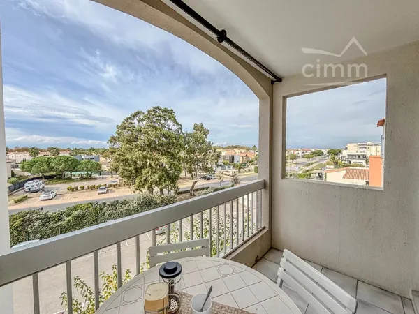 ACHAT - SAINT CYPRIEN PLAGE 66750 - APPARTEMENT STUDIO CABINE - TERRASSE - 3EME ETAGE - RESIDENCE AV