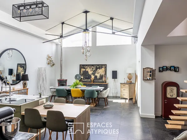 Loft urbain avec terrasse et garage