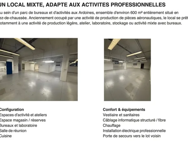 Local commercial 600 m²