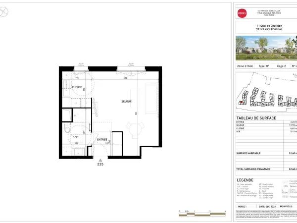 Appartement 1 pièce 33 m²