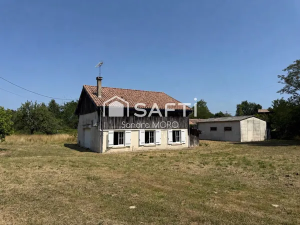 Grange avec partie habitation - Fort potentiel - Pondaurat
