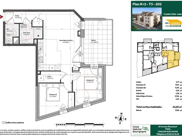 Appartement T3-202 - 2ème étage