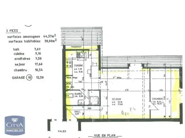 Appartement 2 pièces 44 m²