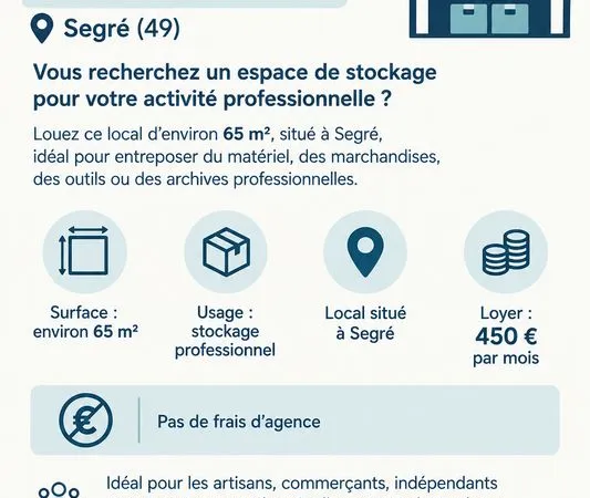 Local professionnel à louer - Stockage / entreposage - Segré (49)